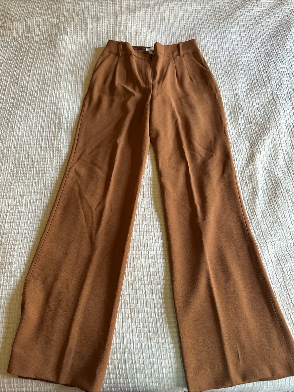 Sezane Wide-Leg Trousers in Cognac - Picture 5 of 5